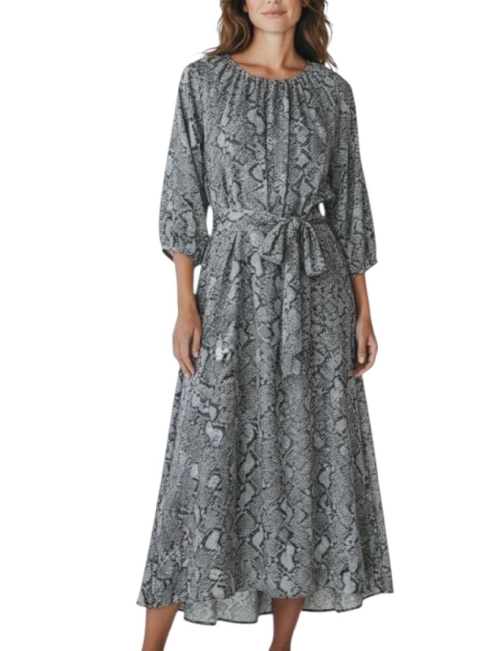 RACHEL Rachel Roy Snakeskin Bishop Sleeve Dress Size XS — ABSOLUTELY GORGEOUS!!!